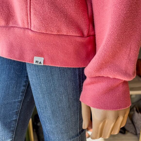 Free Assembly, Color Block Hoodie Sweatshirt, Women's Medium, Yellow/Orange/Pink - Picture 8 of 9